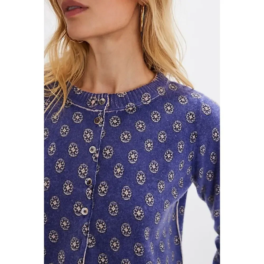 Free People Nocturnal Patterned Cashmere Cardigan